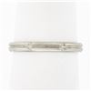 Image 1 : Vintage Palladium 2.45mm Pinched Grooved Eternity Stackable Wedding Band Ring