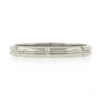Image 5 : Vintage Palladium 2.45mm Pinched Grooved Eternity Stackable Wedding Band Ring