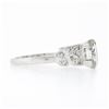 Image 6 : Vintage Platinum 1.67 ctw GIA European Diamond w/ Marquise Accents Engagement Ri