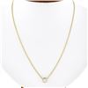 Image 1 : NEW 14k Yellow Gold .60 ctw Round Bezel Diamond Solitaire Pendant Adjustable Cha