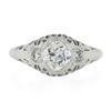 Image 5 : Antique Art Deco 18K Gold 0.69 ctw GIA European Diamond Filigree Engagement Ring