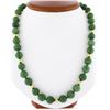 Image 1 : Vintage 29" Round Nephrite Jade Bead Strand Necklace w/ 14k Gold Balls & Clasp