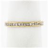 Image 1 : Vintage 18k Gold 0.85 ctw Channel Princess Cut Diamond Eternity Wedding Band Rin