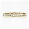 Image 5 : Vintage 18k Gold 0.85 ctw Channel Princess Cut Diamond Eternity Wedding Band Rin
