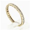 Image 7 : Vintage 18k Gold 0.85 ctw Channel Princess Cut Diamond Eternity Wedding Band Rin
