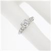 Image 3 : Vintage 14k White Gold 0.46 ctw Round Brilliant Diamond w/ Accents Engagement Ri