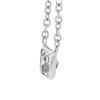 Image 6 : 14k White Gold GIA .27 ctw Rectangular Light Green Diamond Solitaire Pendant Cha