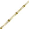 Image 5 : 7" Dual Row Round Cultured Pearl Strand Bracelet w/ 14k Gold Clasp & Bar Spacers