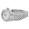 Image 4 : Rolex Ladies Stainless Steel Quickset Sapphire Silver Diamond Datejust Hidden Cl