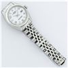 Image 6 : Rolex Ladies Stainless Steel White Dial White Gold Fluted Bezel Wristwatch