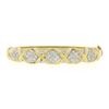 Image 3 : Estate 14k Yellow Gold 2.65 ctw Round Pave Diamond Figure X Hinged Bangle Bracel