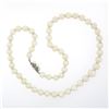 Image 3 : Vintage 18" 9.5mm Graduated Pearl Strand Necklace with 14k Gold Filigree Clasp