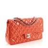 Chanel Classic Double Flap Bag Quilted Patent Medium
