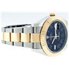 Image 3 : Rolex Mens 41MM Datejust 2 18K Yellow Gold And Steel Black Roman Oyster Band Wri