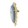 Image 5 : Wedgwood Laurel 10k Gold Textured Circle Wreath Pin Brooch Pendant w/ Jasperwar