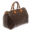 Image 3 : Louis Vuitton Brown Monogram Canvas Leather Speedy 35 Satchel Bag