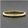Image 2 : Vintage 14k Yellow Gold 1.6mm Polished Faceted Eternity Stack Wedding Band Ring
