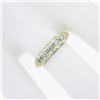 Image 3 : Estate 14K TT Gold 0.18 ctw Illusion Set Diamond Stackable Wedding Band Ring