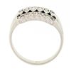 Image 8 : Antique Late Art Deco 14k White Gold.50 ctw Old Diamond Wide Statement Band Ring