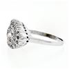 Image 6 : Antique Art Deco 14K White Gold 1.45 ctw 2 Old European Diamond Pave Cluster Rin