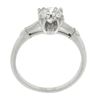 Image 8 : Vintage Platinum 0.75 ctw Old Cut Fiery Diamond in Square Basket Engagement Ring