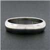 Image 2 : Unisex Classic 10K White Gold 4mm Plain Domed Polished Stack Wedding Band Ring