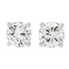 NEW Classic 14k White Gold 0.80 ctw Round Brilliant Diamond Prong Stud Earrings