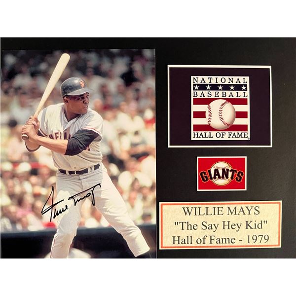 Willie Mays signed photo