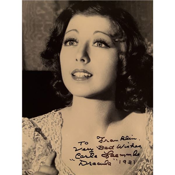 Carla Laemmle signed photo