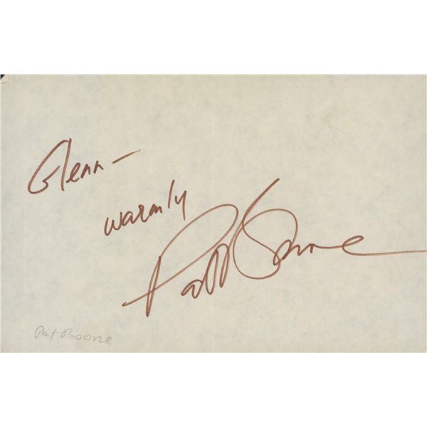 The Greatest Story Ever Told Pat Boone signed note