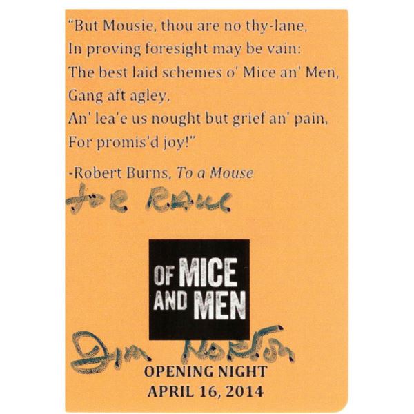 Of Mice and Men signed Joker playing card