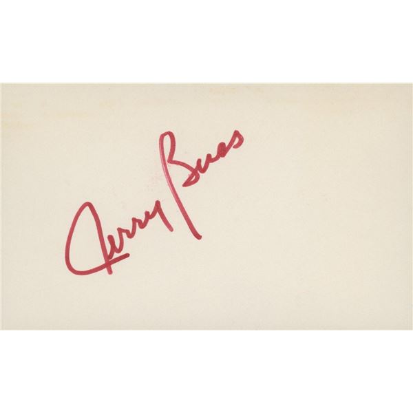 LA LAKERS NBA team owner Jerry Buss  signature cut