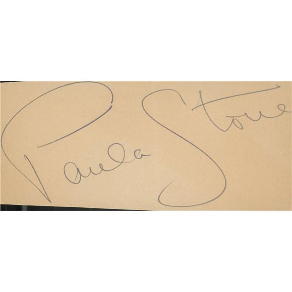 Hopalong Cassidy's Paula Stone signature cut