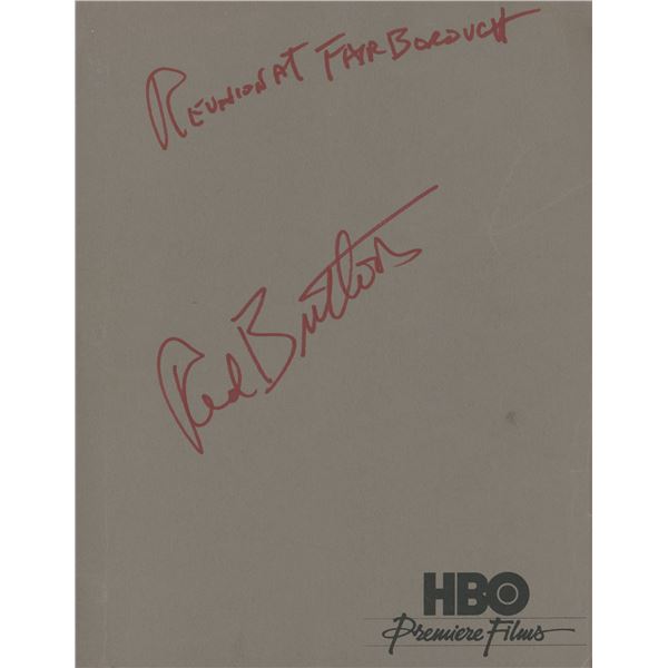 Red Buttons signed "Reunion at Fairborough" script