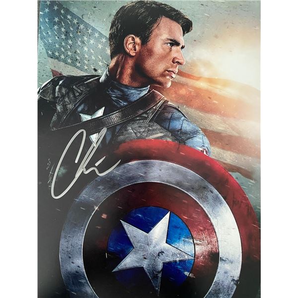 Captain America Chris Evans signed photo
