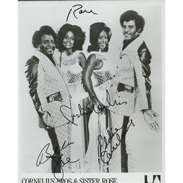 Cornelius Brothers & Sister Rose signed photo. GFA Authenticated