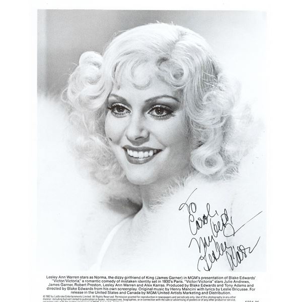 Lesley Ann Warren Victor/Victoria signed movie photo