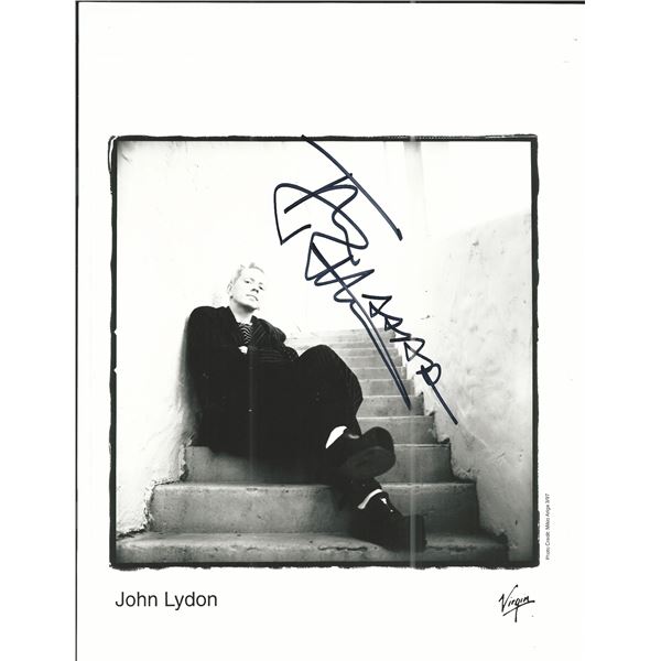 Johnny Rotten John Lydon signed photo