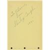 Image 1 : Shirley Temple signed note. GFA Authenticated