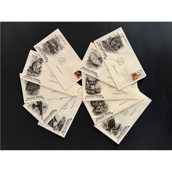 Lot of 10 American Wildlife FDC's