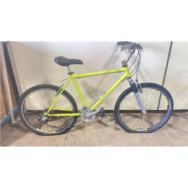 YELLOW NO NAME 21 SPEED FRONT SUSPENSION MOUNTAIN BIKE