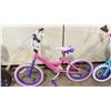 Image 1 : 3 CHILDRENS BIKES : PINK HUFFY, BLUE PIXIE DUST & RALEIGH PIXIE