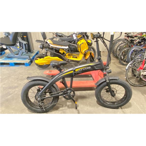 JANOBIKE FXZ BLACK FOLDING E-BIKE WITH 7 SPEED, LCD DISPLAY, PEDAL ASSIST & THROTTLE
