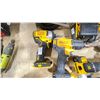 Image 2 : DEWALT CORDLESS GRINDER, IMPACT DRIVER, HEAT GUN, RECIPROCATING SAW, CIRCULAR SAW, BLOWER WITH 1