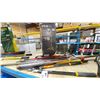 Image 1 : WORKSHOP HALOGEN WORK LIGHT, CROWBARS, AXES, BASEBALL BAT & GARGEN SHEERS