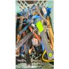 Image 2 : CRATE OF ASSORTED TOOLS, HAMMERS, HATCHET, BOLT CUTTERS, PRY BARS & MORE