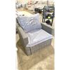 Image 2 : PATIOFLARE WHITNEY PF10017 GREY PLASTIC RATTAN OUTDOOR PATIO ARM CHAIR WITH GREY CUSHIONS