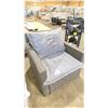 Image 2 : PATIOFLARE WHITNEY PF10017 GREY PLASTIC RATTAN OUTDOOR PATIO ARM CHAIR WITH GREY CUSHIONS