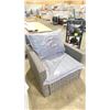 Image 2 : PATIOFLARE WHITNEY PF10017 GREY PLASTIC RATTAN OUTDOOR PATIO ARM CHAIR WITH GREY CUSHIONS