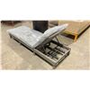 Image 2 : PATIOFLARE LAURA PF-CH340PS-GY GREY PLASTIC RATTAN OUTDOOR PATIO LOUNGER WITH GREY CUSHIONS